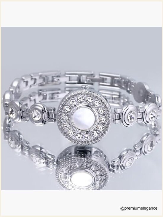 Women\'s Elegant Diamond Dial Quartz Wrist Watch